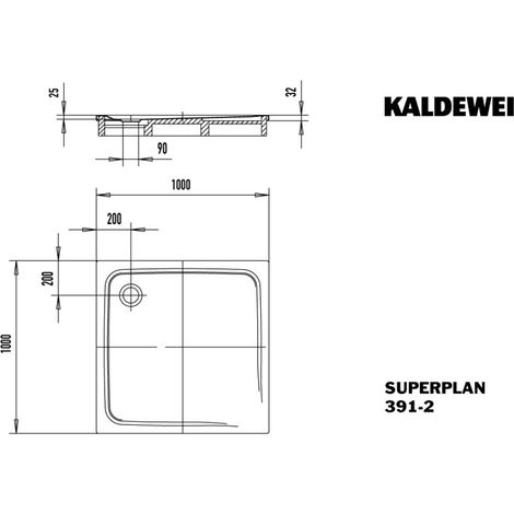 Kaldewei 447048042661 DW SUPERPLAN avec support de baignoire