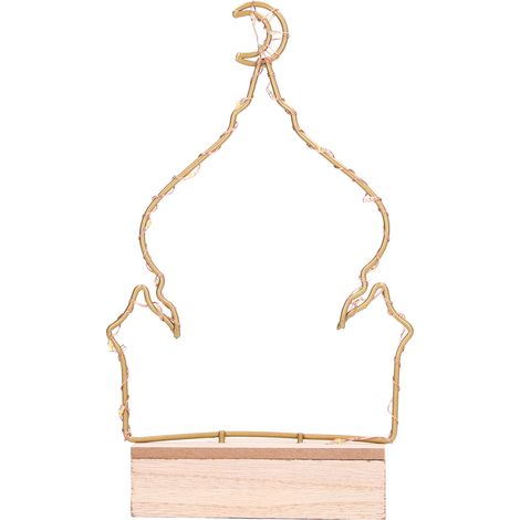 Décoration de table lumineuse en bois pour Aïd, Ramadan et Aïd al-Adha, modèle JM00286 (sans piles) (1/5)