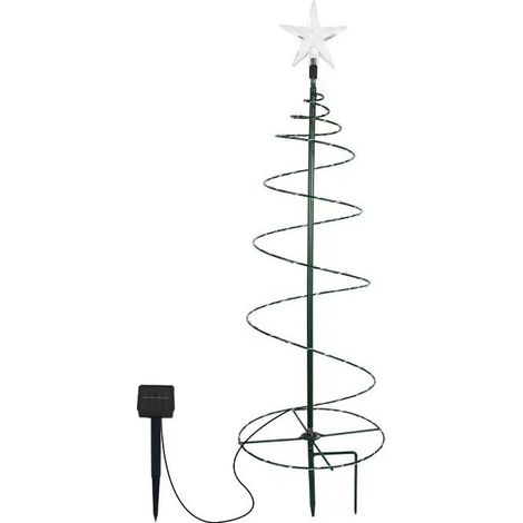 1 pièces Sapin de Noel Artificiel Solaire, Decoration Exterieur, Lumiere Exterieur Jardin, Guirlande Lumineuse, Deco Noel Arbre Lumineux LED ,Hauteur 60cm(couleur)