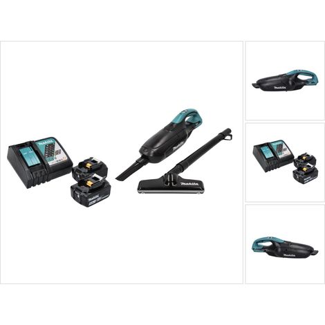 Makita DCL 182 RT B Akku Staubsauger 18 V Schwarz + 2x Akku 5,0 Ah + Ladegerät (1/5)