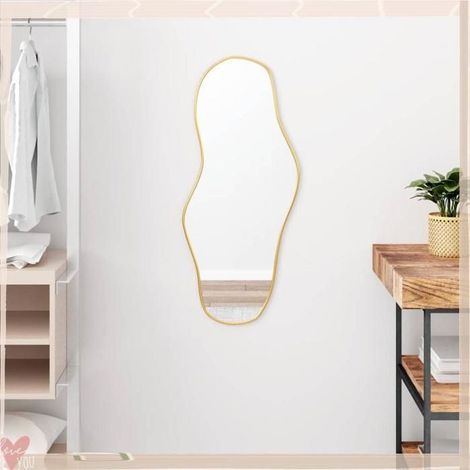 348261 Miroir mural Doré 80x35 cm (1/5)