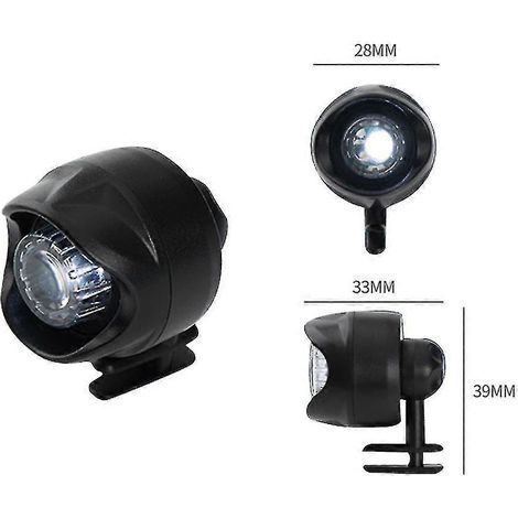 Petites lampes frontales pour chaussures sabots Crocs (noir) (1/4)