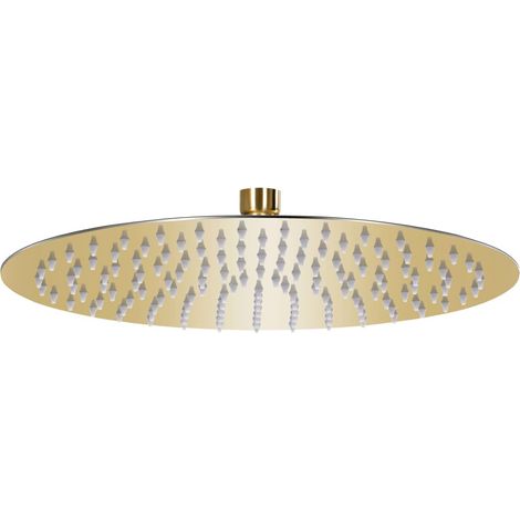 Rain Shower Head Stainless Steel 30 cm Round Gold vidaXL