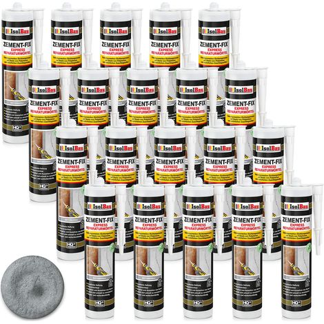 Mortero de reparación y sellado para hormigón IsolBau Zement-Fix, color gris, 20 x 300 ml (1/5)