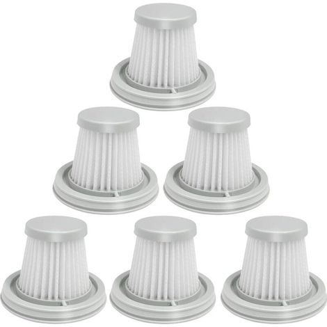 Lot de 6 filtres HEPA compatibles avec Xiaomi Mijia Handy Home Car Mini aspirateur sans fil lavable Accessoires de rechange Pièces (1/4)