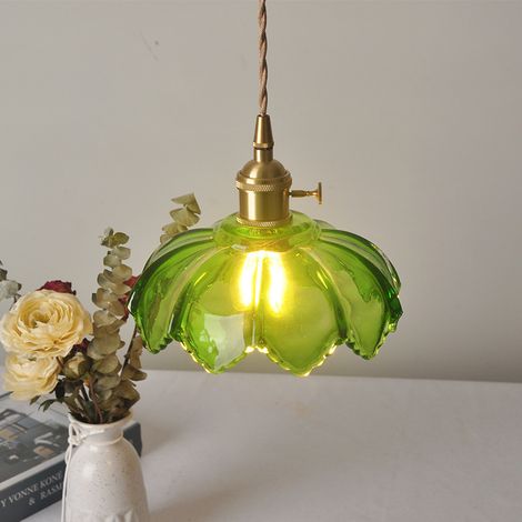 Lampe Suspendue Rétro Nordique en Laiton et Verre, Luminaire Créatif Original pour Bar, Restaurant, Café, Chambre à Coucher et Tête de Lit - Design Pothos