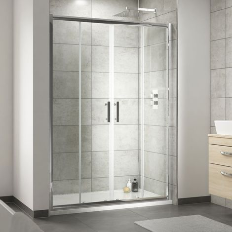 Luxura Pacific 1700mm Double Sliding Shower Door Side Panel 6mm Safety Glass (1/5)