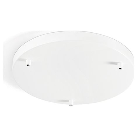 Rosone Multicavo 3 Fori In Metallo Bianco Opaco D35Cm