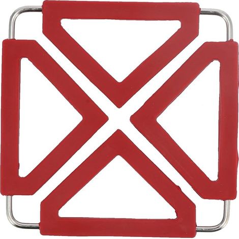 Dessous de Plats Chauds,(Rouge)Dessous de Plat en Silicone,sous Verres antidérapants,Tapis de Bol Isolant Thermique,Tapis de séchage pour décoration de Cuisine et Accessoires,Dessous de Plat (1/5)