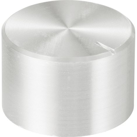 TRU COMPONENTS TC-11613836 Tête de bouton rotatif avec marquage argent (Ø x H) 20 mm x 13 mm alumini (1/4)