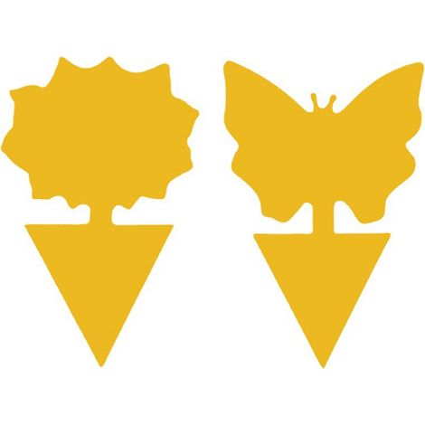 Gelbe, doppelseitige, blütenförmige Insektenfallen zum Selbstkleben, Fliegenfallen für Topfpflanzen, chemiefreie Schädlingsbekämpfung, 12er-Packung (1/5)