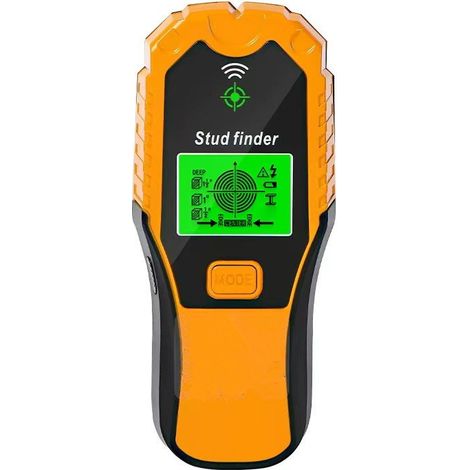 Detector de vigas de pared con pantalla LCD y aviso sonoro automático, detector electrónico 6 en 1 para detectar vigas, cables, tuberías, madera y metales. (1/5)