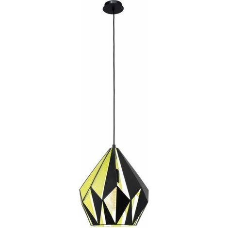 [NEUWERTIG] B-Ware Eglo Hängeleuchte Hängeleuchte Deckenlampe Leuchte Lampe Carlton Schwarz Gelb Le