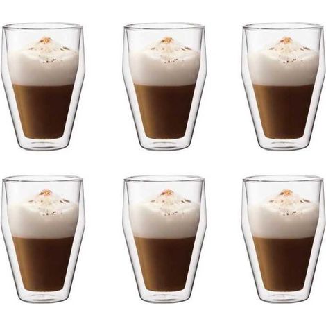 Bodum transparentes Set mit 6 doppelwandigen Gläsern 350 ml (1/3)