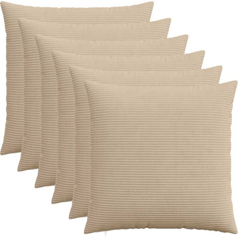 vidaXL Funda de almohada 6 uds. HEERLEN Topo 70 x 70 cm pana (1/5)