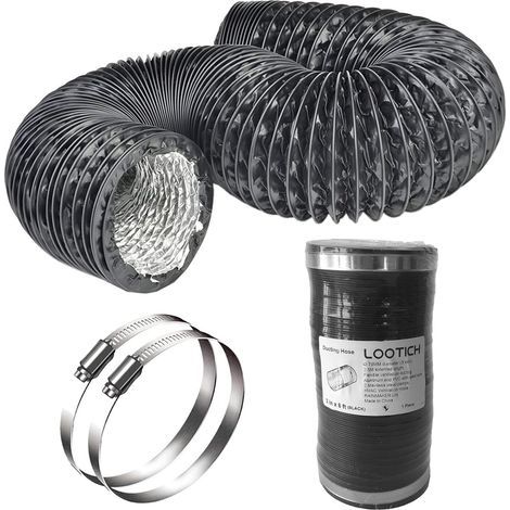 Lüftungsrohr, Durchmesser 79 mm, Länge 2,5 m, flexibler Aluminiumschlauch, für Küche und Bad (1/5)