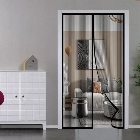 Moustiquaire Porte Magnétique 140x220cm,Fine Rideau Anti Mouche Sans Perçage,Fermeture Automatique Rideau Porte Salon Anti insectes (1/5)
