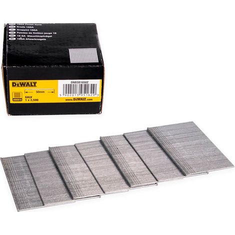 Pointes de finition en acier galvanisé DEWALT Ø1,5 mm 16Ga
