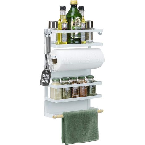 Frigorifero da cucina con ripiano a 5 strati bianco 30 × 12 × 46 cm (1/5)