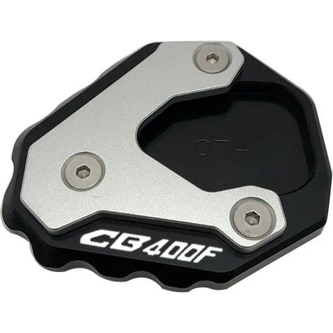 (Noir CB400F) Compatible avec HONDA CB500X Plaque d'extension de béquille CNC pour CB 500X CB400X CB 400X 2013-2023 Rehausseur de béquille latérale Support d'extension maxpower (1/4)