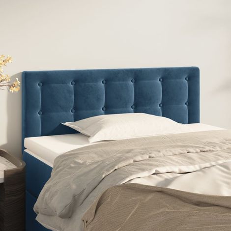 Tête de lit Contemporain - Tête de lit pour Chambre Maison - Bleu foncé 100x5x78/88 cm Velours -25377 (1/5)