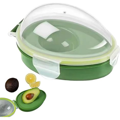 Garde-Avocat Transparent, Étanche, Empilable Conservateur De Fraîcheur Pour Avocat Idéal Pour Cuisiniers Étudiants Et Déjeuners Nomades Idéal Pour Les Passionnés De (1/5)