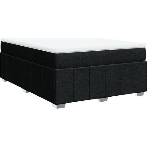 Maison Exclusive - Giroletto a Molle con Materasso Nero 140x190 cm in Tessuto