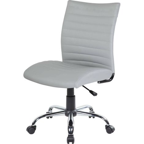 Dmora - Silla de oficina Dkum, Silla operativa, Asiento de oficina ergonómico, 54x48h90/100 cm, Gris (1/3)
