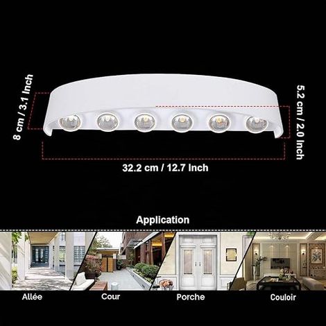 12W LED Wall Lamp Wall Light Up Down LED Wall