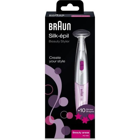 Braun FG1100 Setapil Rifinitore Zona Bikini e Viso 2 pettini 5mm 8mm colore Bianco (1/2)