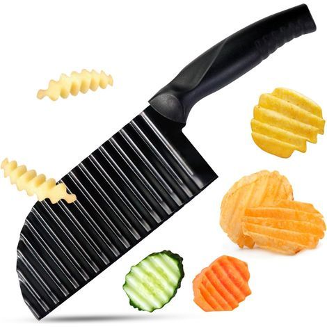 Cortador de patatas fritas de acero inoxidable, apto para patatas, zanahorias, gofres o verduras. (1/5)