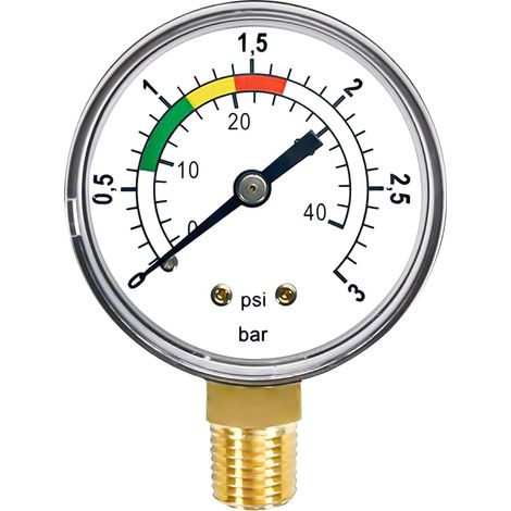 1/4" Water Pressure Gauge, Sand Filter System Pressure Gauge (1/5)