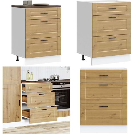 Küchenunterschrank Porto Artisan-Eiche Holzwerkstoff - Holzwerkstoff - Stauraum (1/5)