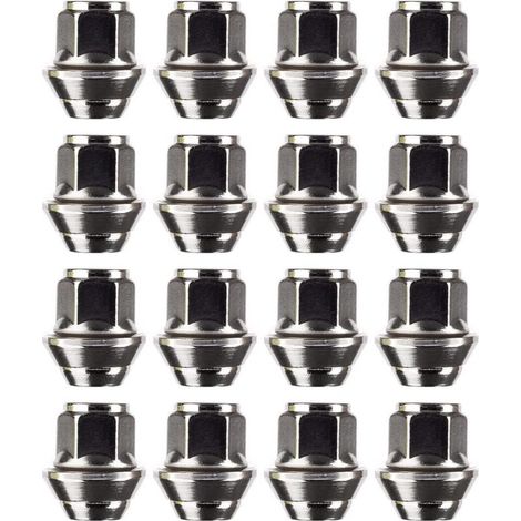 Juego de tuercas para llantas de aleación. M12 x 1.5, arandela cónica, hexágono de 19 mm para usar con llantas de aleación Ford y más (16"). (1/5)