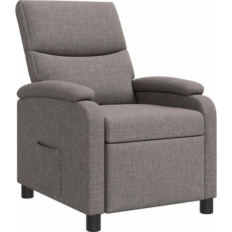 Recliner Taupe Fabric vidaXL