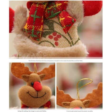 Ensemble de 8 décorations de Noël : pendentifs, figurines, Père Noël, décorations de Noël, cadeaux d'invités, bricolages de Noël (1/4)