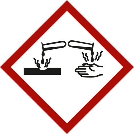 Gefahrstoffsymbolätzwirkung, Typ: 03052