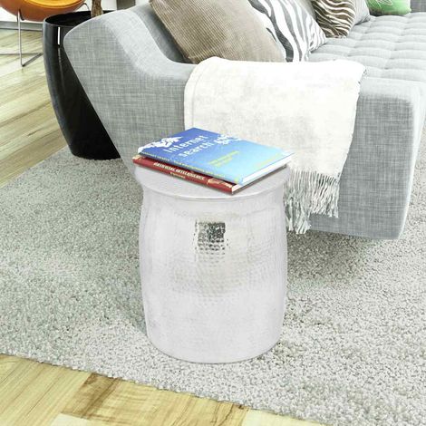 Maison Exclusive - Hocker/Beistelltisch aus gehämmertem Aluminium (1/4)