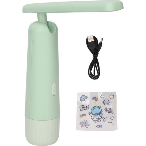 Wiederaufladbare LED-Schreibtischlampe, sanftes Licht, augenschonend, verstellbarer Winkel für Zuhause, Büro und Reisen (1/5)