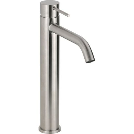Mitigeur de lavabo monocommande haut rond en acier inoxydable AISI 304 avec cartouche céramique Ø35 mm Arqea Tuttotondo RE1103  Acier inoxydable (1/3)