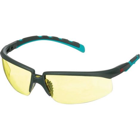 Occhiali Di Sicurezza S2003Sgaf-Bgr-Ue En166 En170 Rami Grigio / Turchese, Lenti Gialle