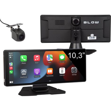 Station multimédia BLOW avec CarPlay 5.0 sans fil, enregistreur vidéo et caméra de recul (1/5)