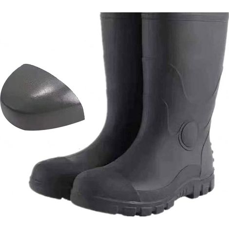 Calzado de protección: Botas de seguridad, botas de goma impermeables, zapatos de seguridad con puntera de acero, botas de trabajo industriales - Talla 38 (1/5)
