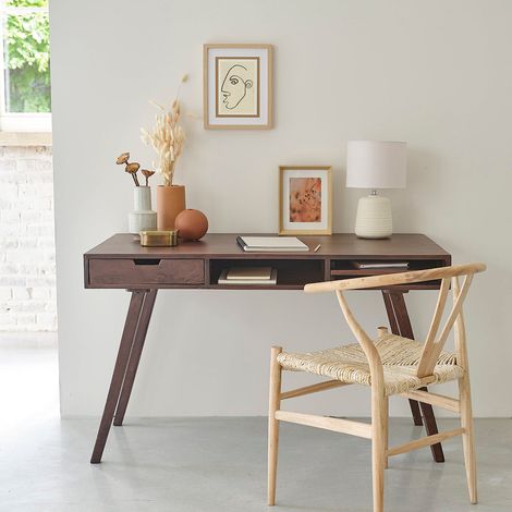 Bureau en manguier massif 120 cm (1/5)