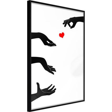 Affiche Murale Encadrée "Playing With Love" 30 x 42 cm Noir