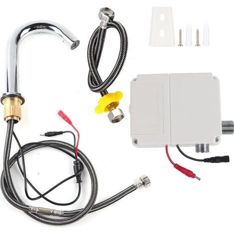 Robinet Automatique, Robinet de Lavage à capteur Infrarouge à Filetage, Robinet d'évier de Cuisine en Acier Inoxydable sans Contact, à Piles, pour Bassin de Cuisine (1/5)