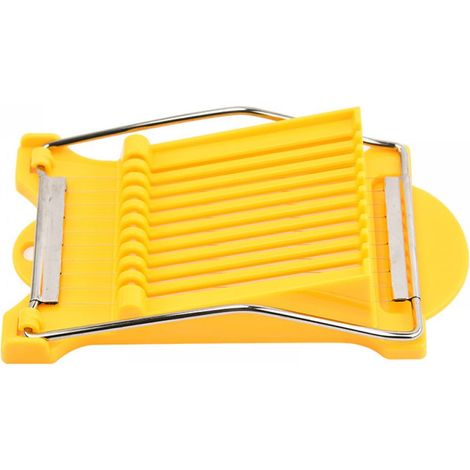 1 Trancheuse à œufs, 10 fils acier inoxydable, base ABS antidérapante, coupe uniforme, pour jambon fromage fruits (1/5)