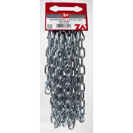 CATENA GENOVESE ZINCATA PRETAGL 4 MM N19 5 M