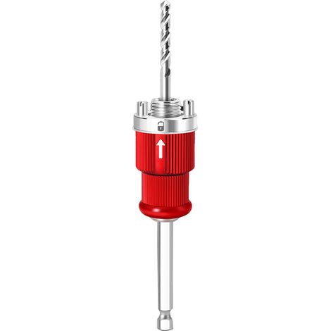 Adaptateur de scie cloche à changement rapide, autobloquant, queue hexagonale 10 mm – Rallonge pour carottage et dénudage de tuyaux (1/5)