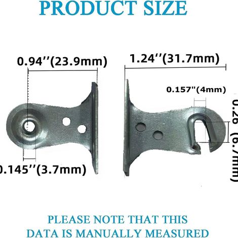Externer Metall-Rollohalterung mit Schrauben, aus robustem Zink, geeignet für große Rollos, stabiles Zubehör (2 Stück). (1/5)